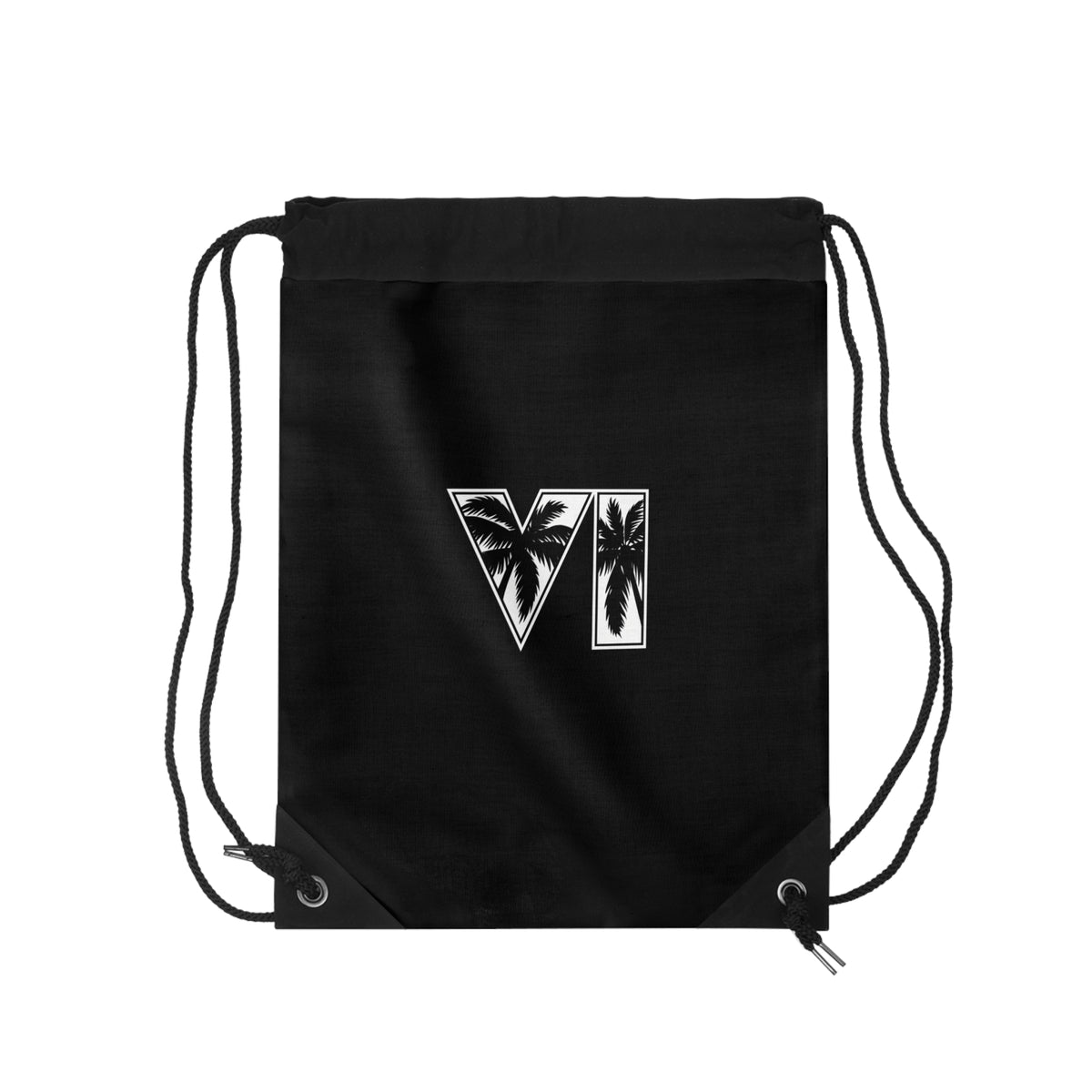 Vice City Sticker Drawstring Bag — Retro Miami Vaporwave Gym Sack