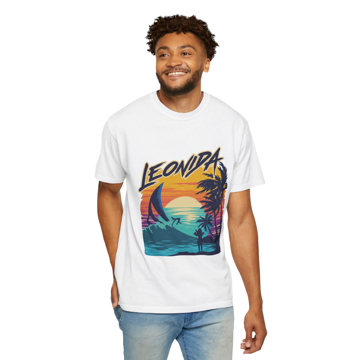 Leonida Vintage Surf Sunset T-Shirt