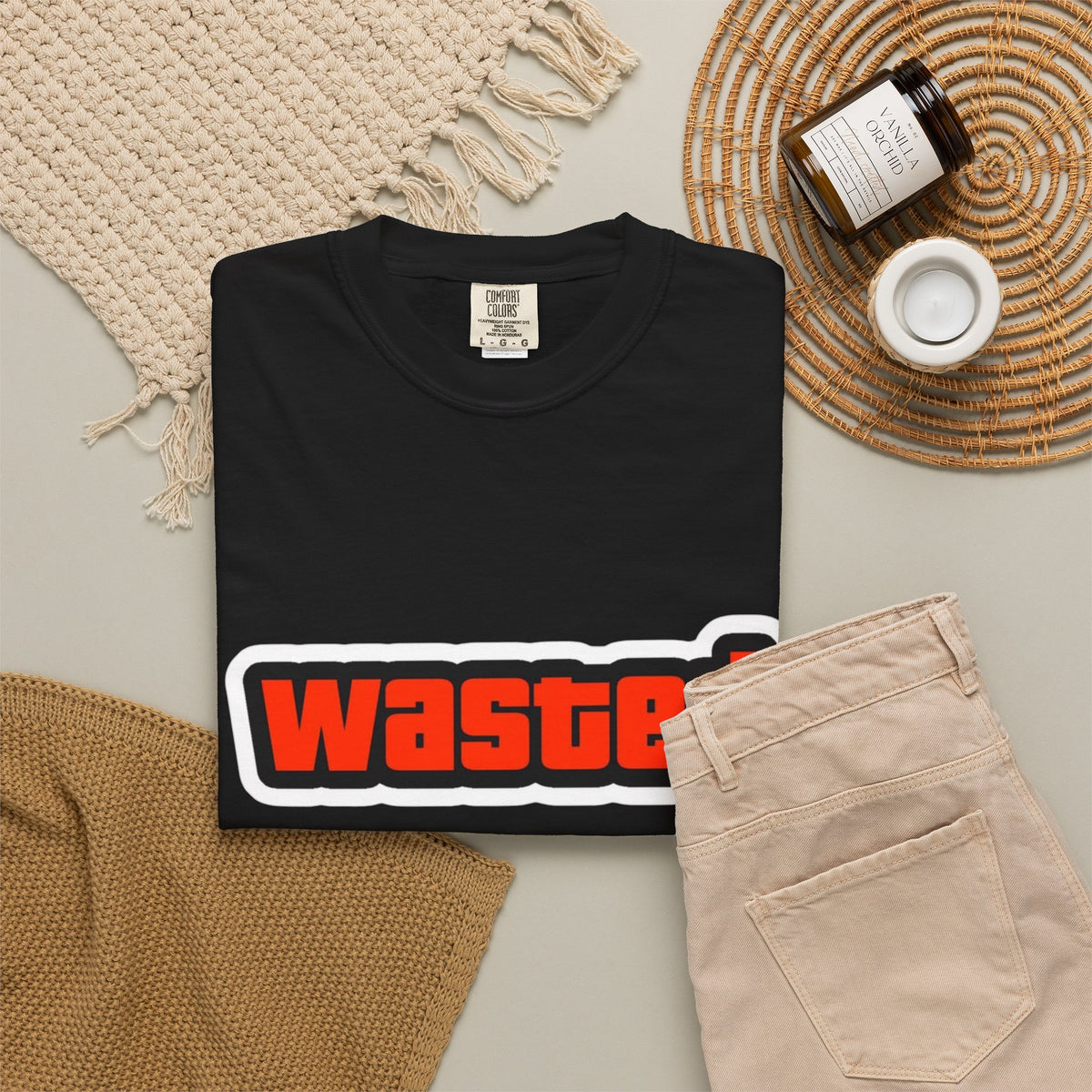 Wasted Graphic T-Shirt — Retro Video Game Style Tee
