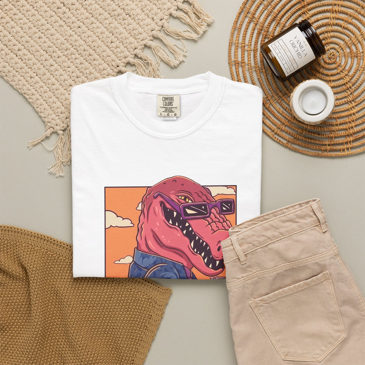 Vice City Leonidas T-shirt | Retro Miami Dino Graphic